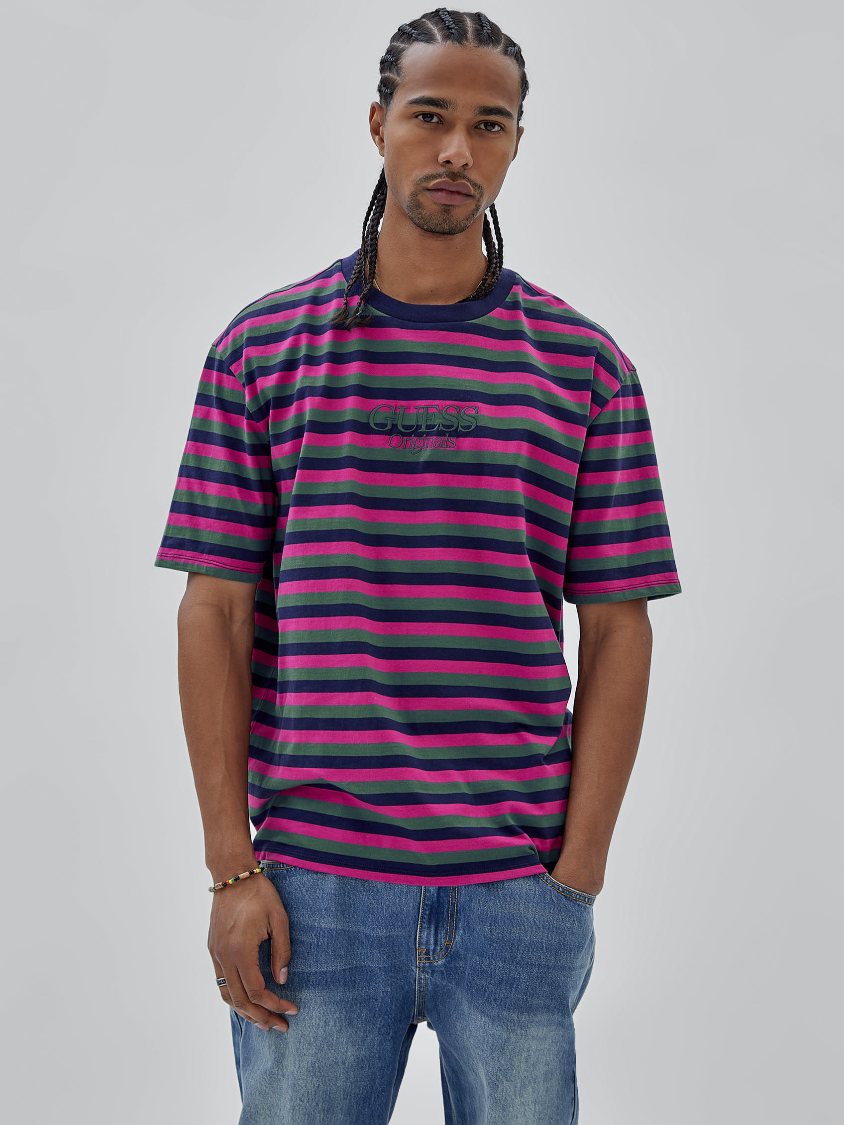 GUESS Originals ECO HORIZONTAL STRIPED TEE | Guess Philippines