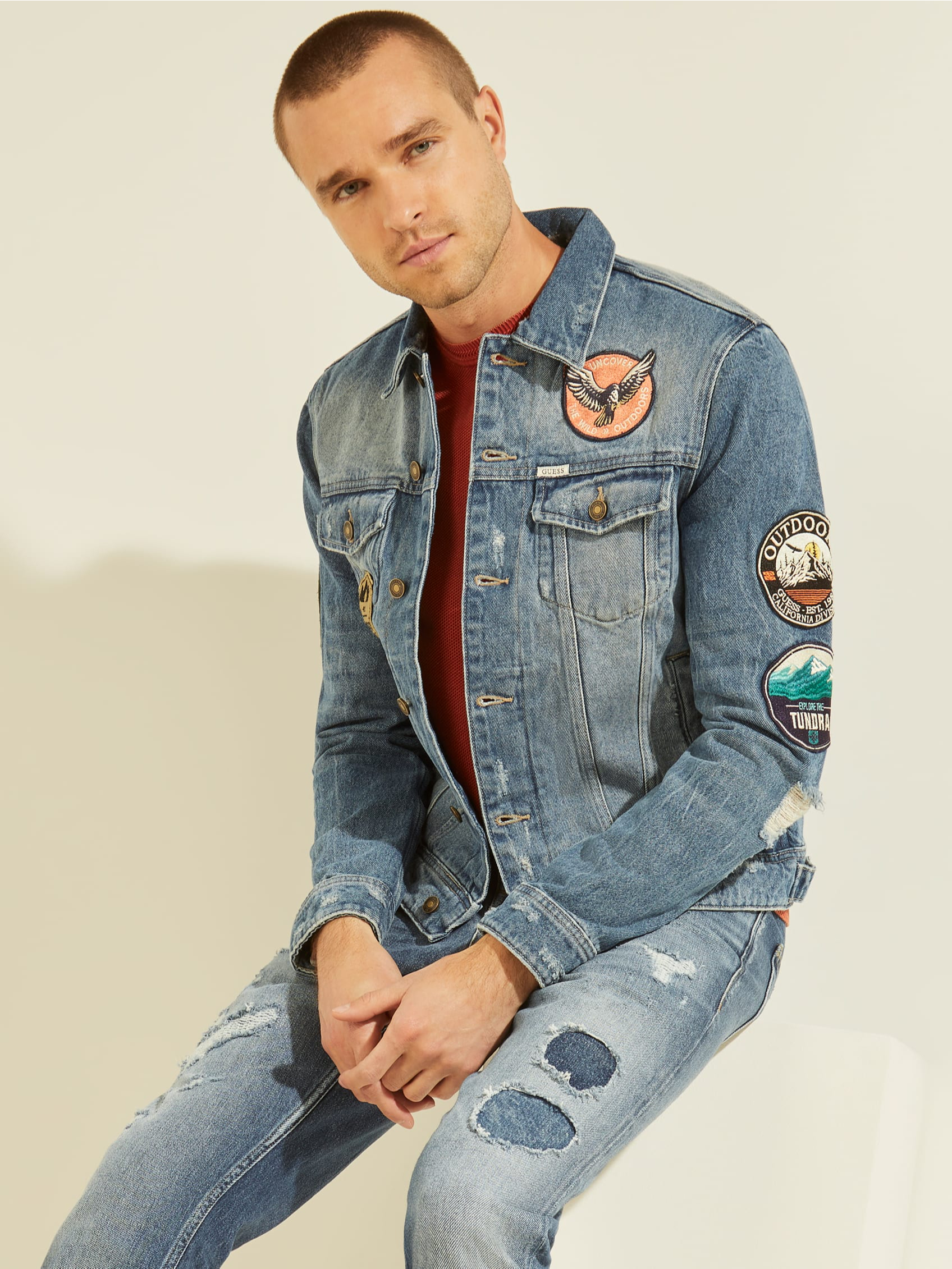 DILLON JACKET W/ PATCHES | Guess Philippines