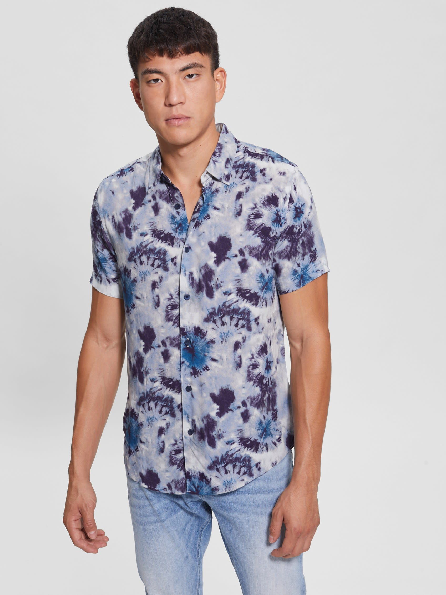 ECO RAYON TIE-DYE BURST SHIRT | Guess Philippines