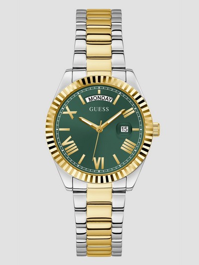 Multi-tone And Green Analog Watch
