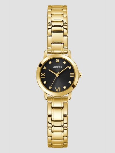 Gold-tone And Black Analog Watch