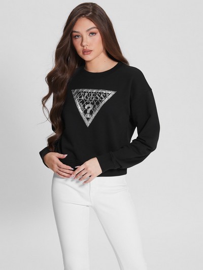 GUESS Crystal Mesh Pullover