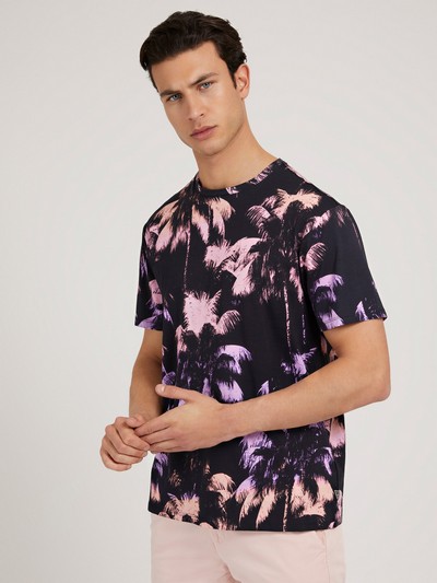 Basic Ombre Palm Print Tee