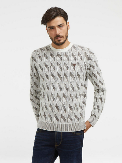Alan Crew Neck Fancy Stitch Sweater