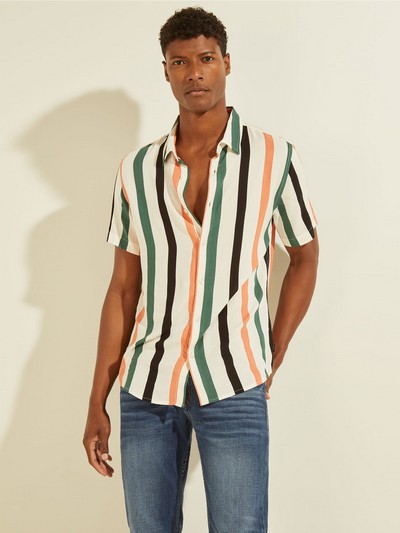 Eco Rayon Art Stripe Shirt