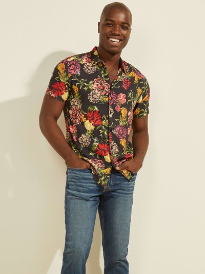 Eco Rayon Electric Floral Shirt