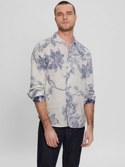Eco Island Linen Floral Shirt